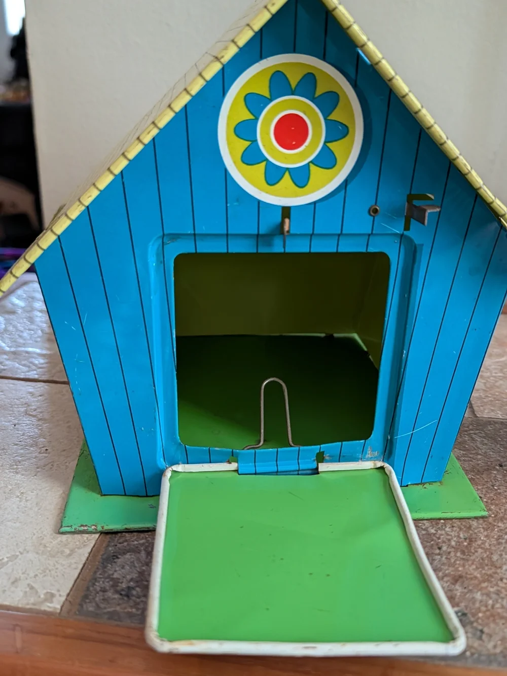 vintage Ohio Art tin litho toy barn 50s 60s Metal Collectible Play Doll House